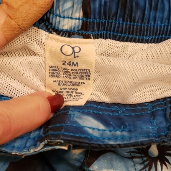☃️op Swim Trunks 24 Month Hawaiian Print Blue - Picture 4 of 7